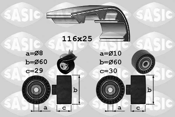 Комплект ремня грм SASIC 1750039