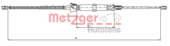 Тросик cтояночный тормоз METZGER 10.9032