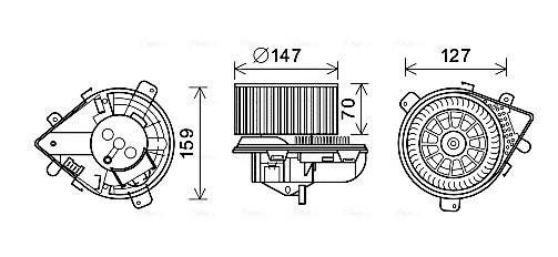 Вентилятор салона AVA QUALITY COOLING PE8393