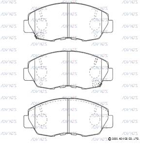 Комплект тормозных колодок дисковый тормоз ADVICS SN903P