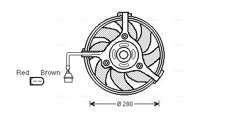 Вентилятор охлаждение двигателя AVA QUALITY COOLING AI7510