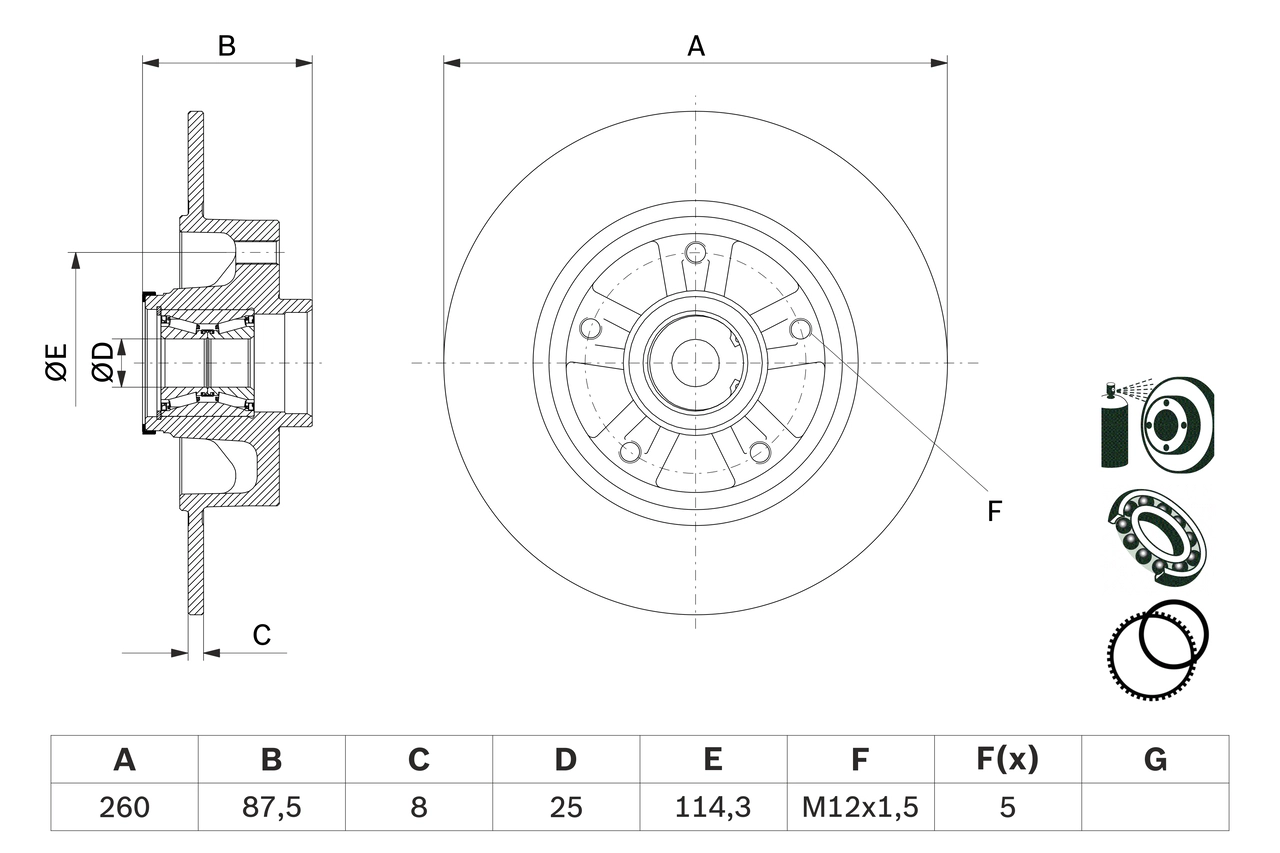 Тормозной диск BOSCH 0 986 479 E79
