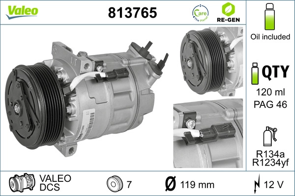 Компрессор кондиционер VALEO 813765