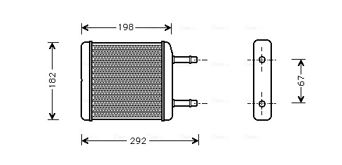 Теплообменник отопление салона AVA QUALITY COOLING DW6024
