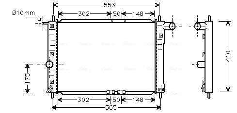 Радиатор охлаждение двигателя AVA QUALITY COOLING DW2039