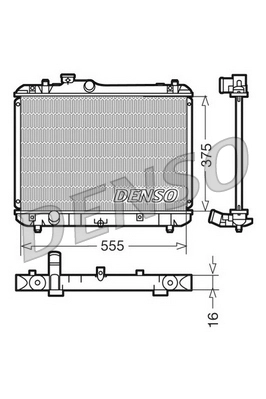 Радиатор охлаждение двигателя DENSO DRM47008