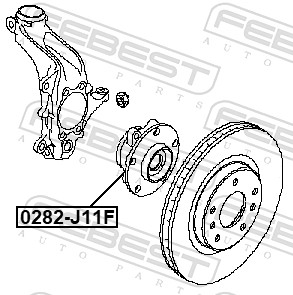 Ступица колеса FEBEST 0282J11F