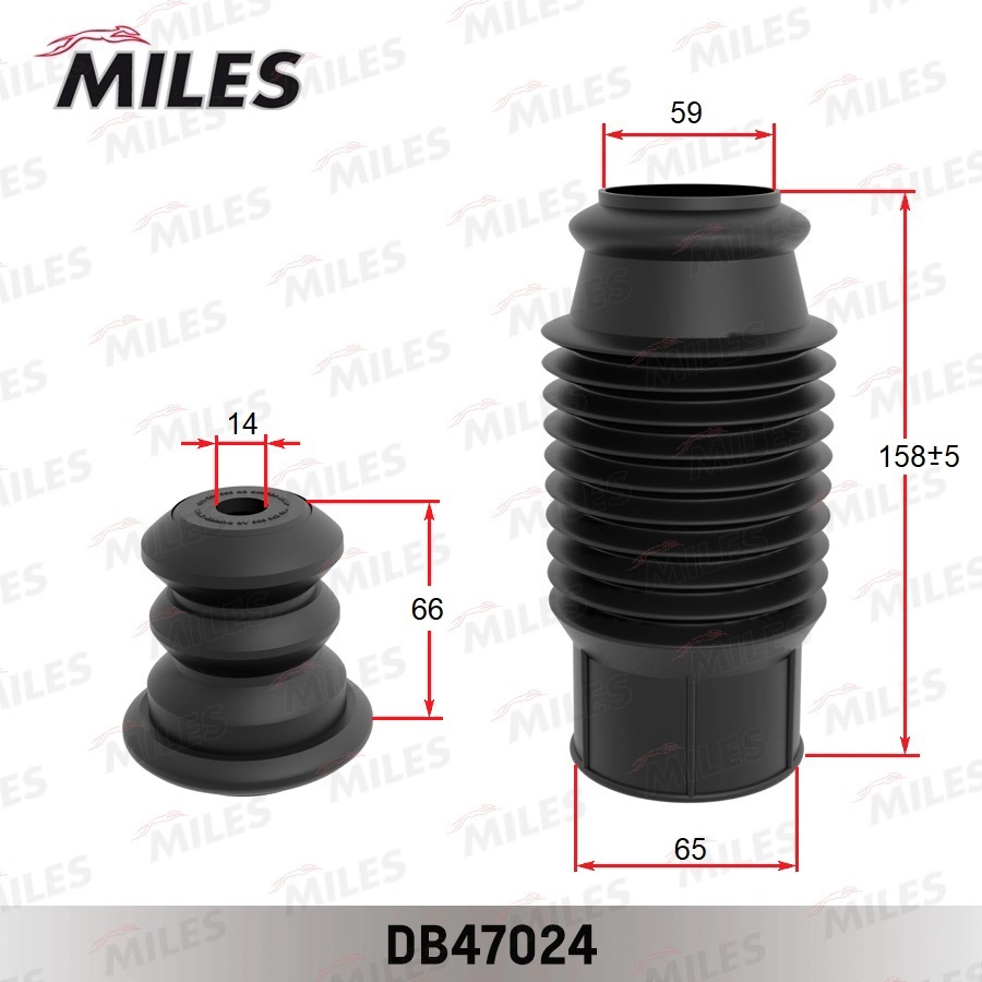 Пылезащитный комплект амортизатор MILES DB47024