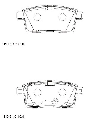 Комплект тормозных колодок дисковый тормоз ASIMCO KD3741