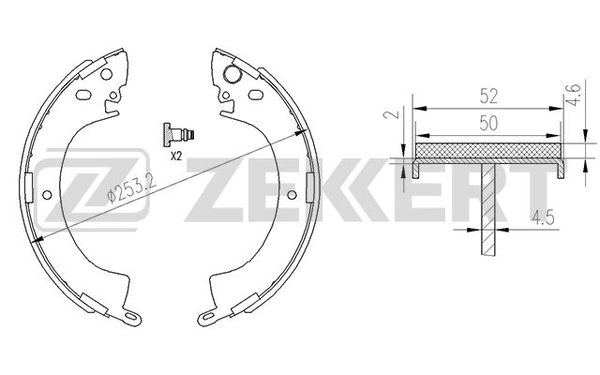 Комплект тормозных колодок ZEKKERT BK-4174