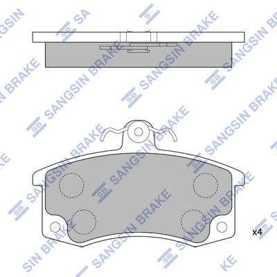 Комплект тормозных колодок дисковый тормоз HI-Q SP1181