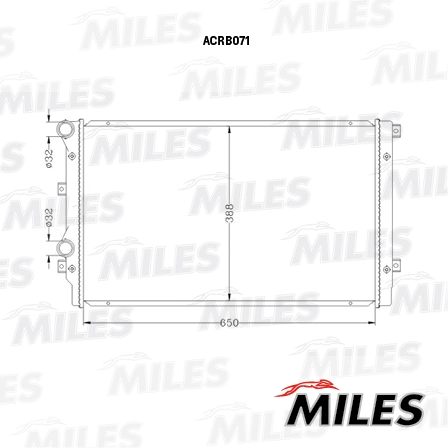 Радиатор охлаждение двигателя MILES ACRB071