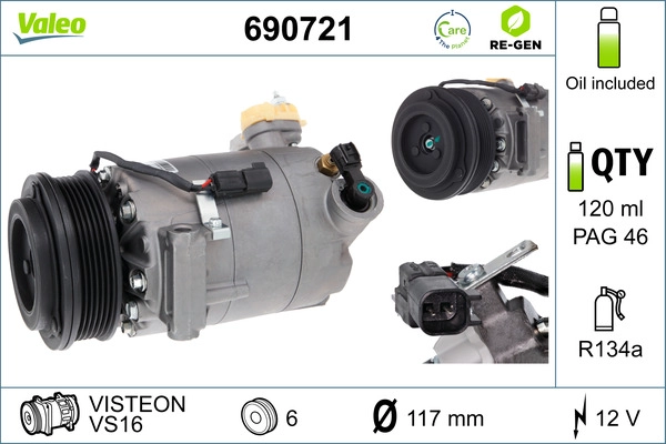 Компрессор кондиционер VALEO 690721