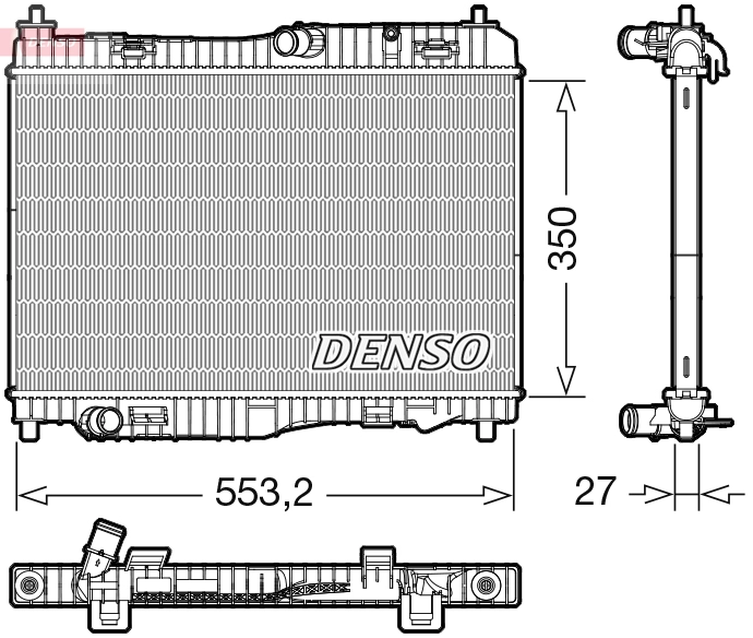 Радиатор охлаждение двигателя DENSO DRM10116