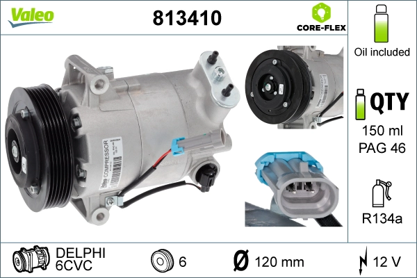 Компрессор кондиционер VALEO 813410