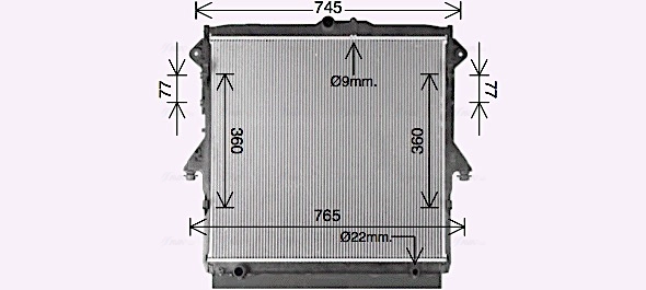 Радиатор охлаждение двигателя AVA QUALITY COOLING FD2667