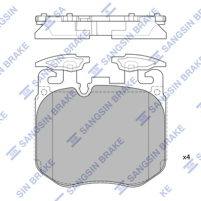 Комплект тормозных колодок дисковый тормоз HI-Q SP4174