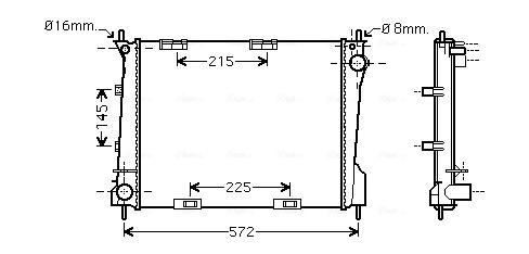 Радиатор охлаждение двигателя AVA QUALITY COOLING RT2371