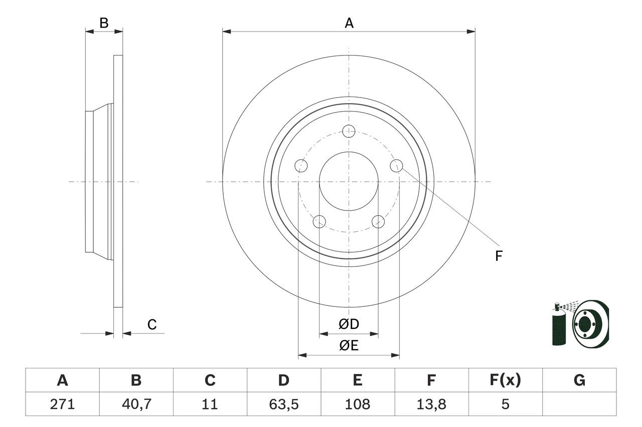 Тормозной диск BOSCH 0 986 479 F78