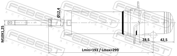 Амортизатор FEBEST 14110-003F