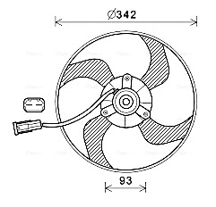 Вентилятор охлаждение двигателя AVA QUALITY COOLING PE7557