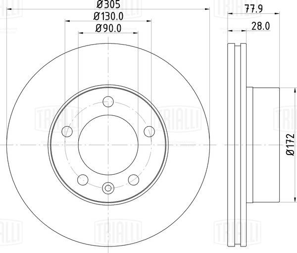 Тормозной диск TRIALLI DF 266008