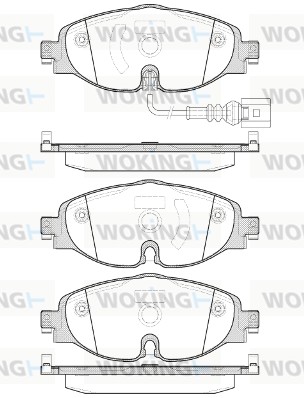 Комплект тормозных колодок дисковый тормоз WOKING P14153.01