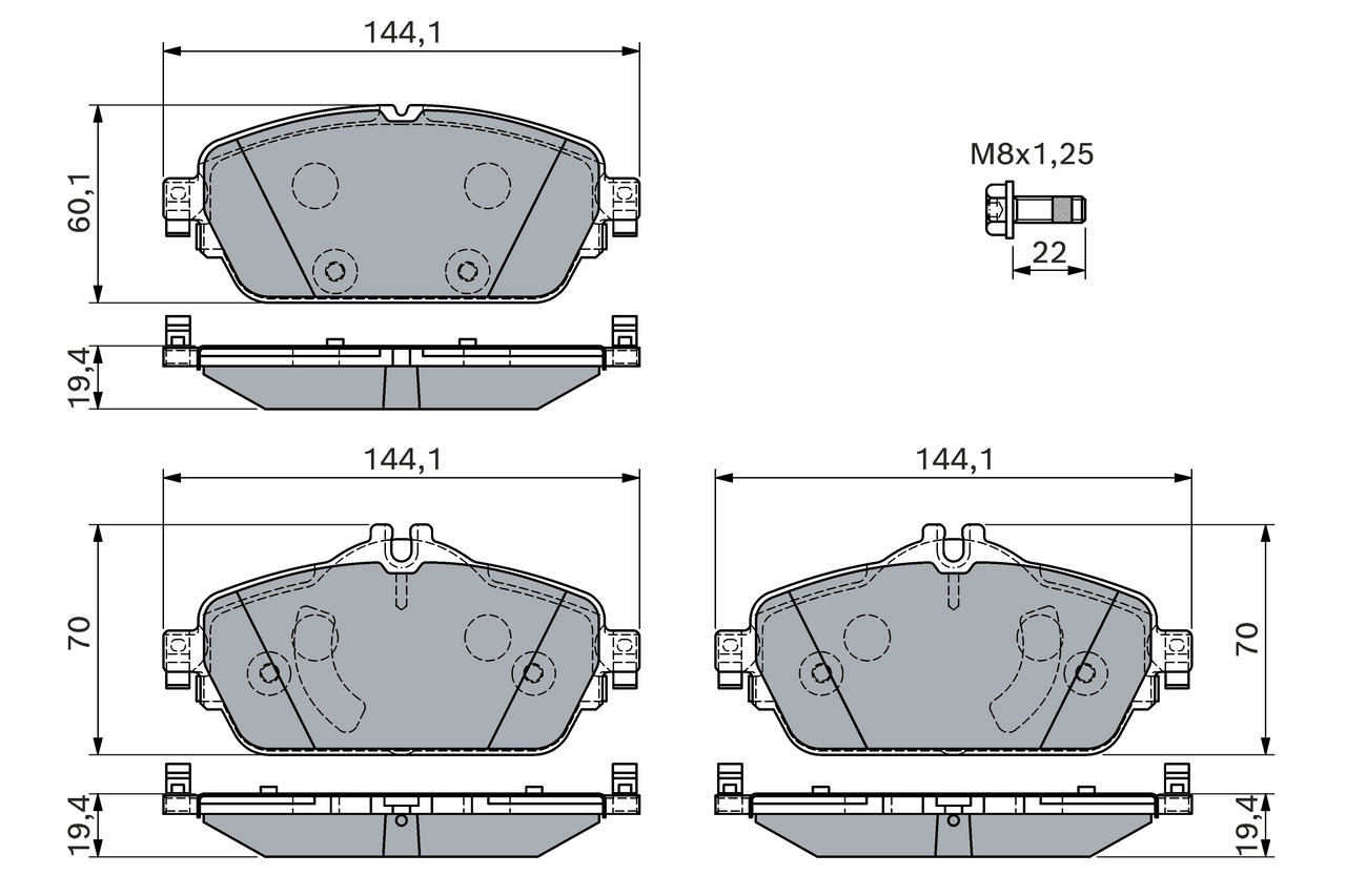 Комплект тормозных колодок дисковый тормоз