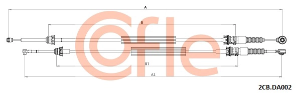 Трос механическая коробка передач COFLE 92.2CB.DA002