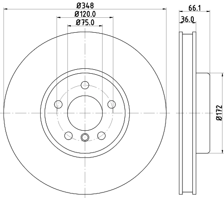 Тормозной диск HELLA/BEHR/PAGID 8DD 355 119-261