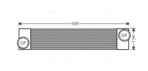 Интеркулер AVA QUALITY COOLING BWA4375