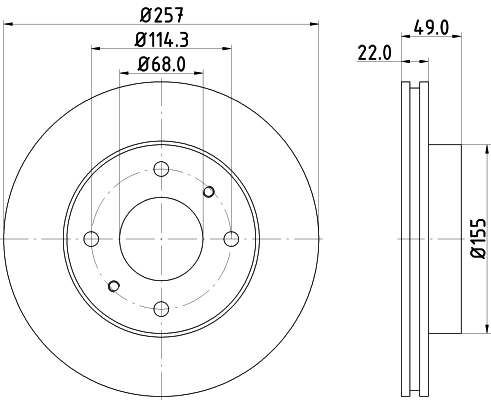 Тормозной диск HELLA/BEHR/PAGID 8DD 355 102-651