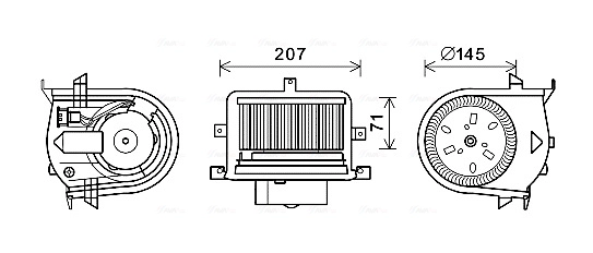 Вентилятор салона AVA QUALITY COOLING VN8350