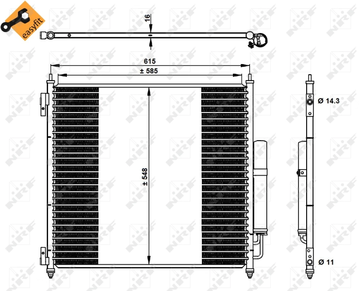 Конденсатор кондиционер NRF 350336