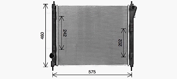 Радиатор охлаждение двигателя AVA QUALITY COOLING DN2470