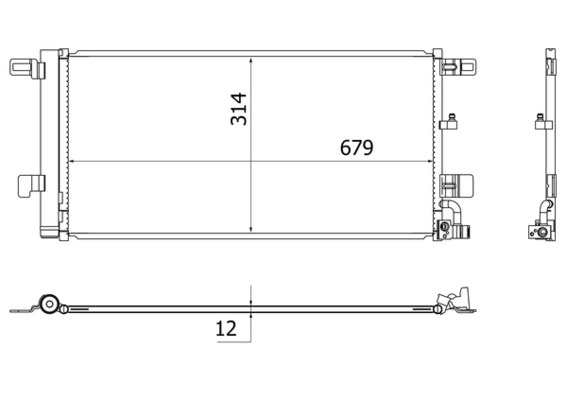 Конденсатор кондиционер MAHLE/KNECHT AC961000S