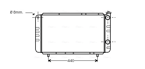 Радиатор охлаждение двигателя AVA QUALITY COOLING RT2058