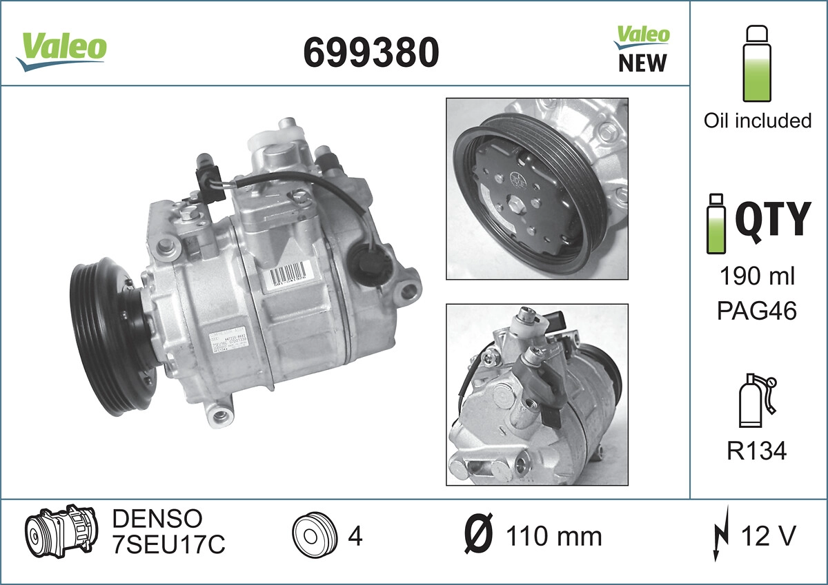 Компрессор кондиционер VALEO 699380