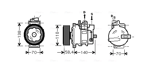Компрессор кондиционер AVA QUALITY COOLING AIAK272