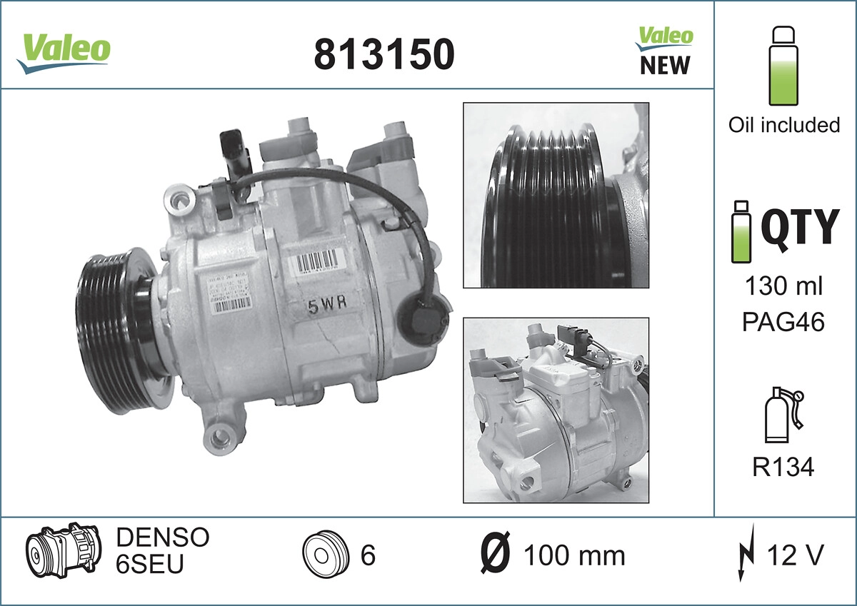 Компрессор кондиционер VALEO 813150