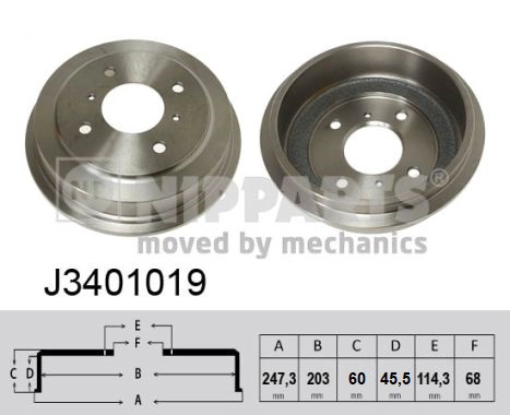 Тормозной барабан NIPPARTS J3401019