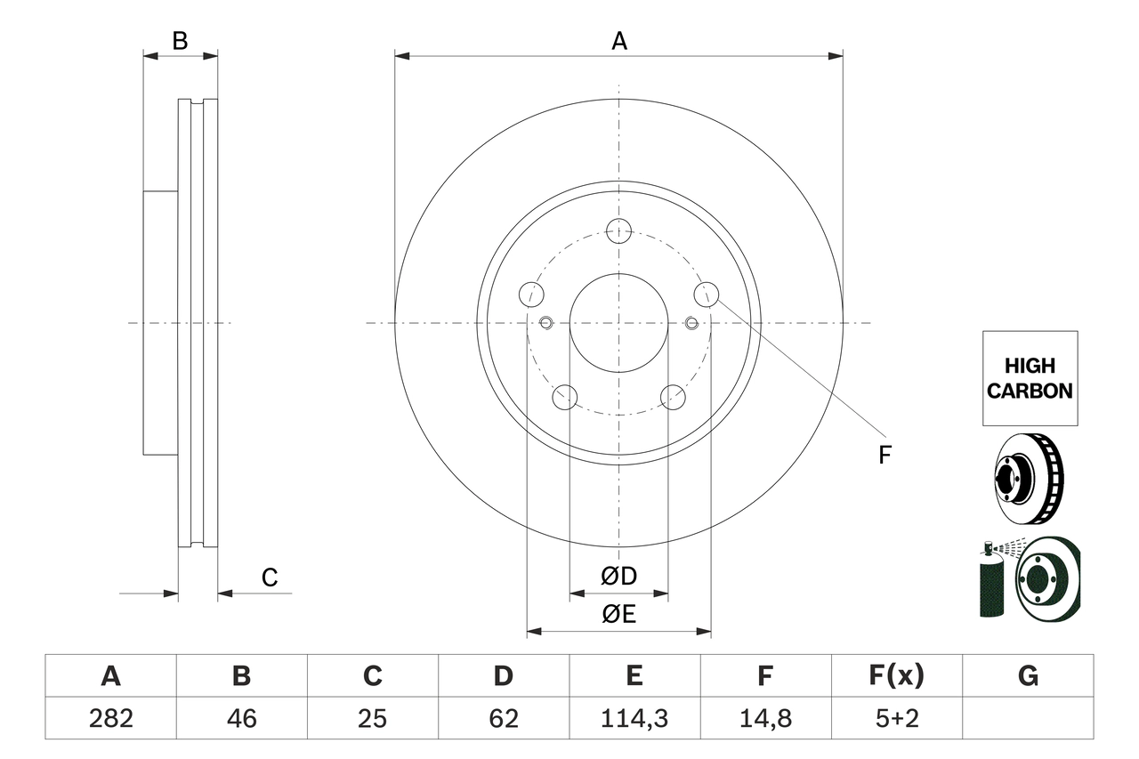 Тормозной диск BOSCH 0986479F92