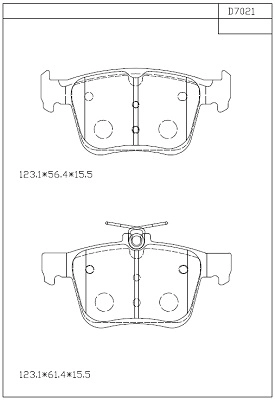 Комплект тормозных колодок дисковый тормоз ASIMCO KD7021