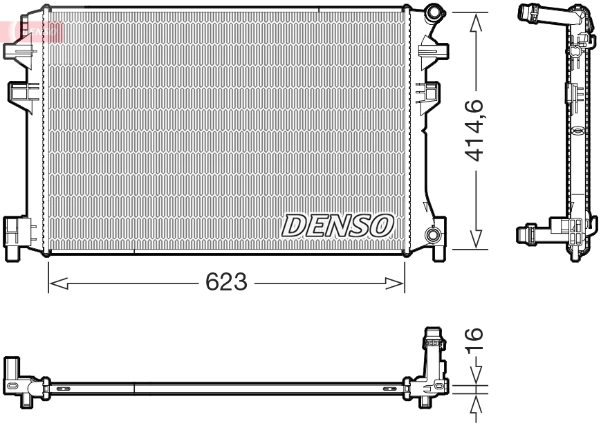 Радиатор охлаждение двигателя DENSO DRM02048