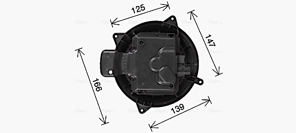 Вентилятор салона AVA QUALITY COOLING MS8765