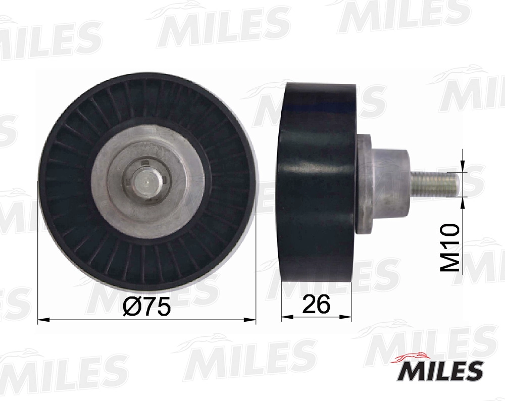 Паразитный / ведущий ролик поликлиновой ремень MILES AG03091