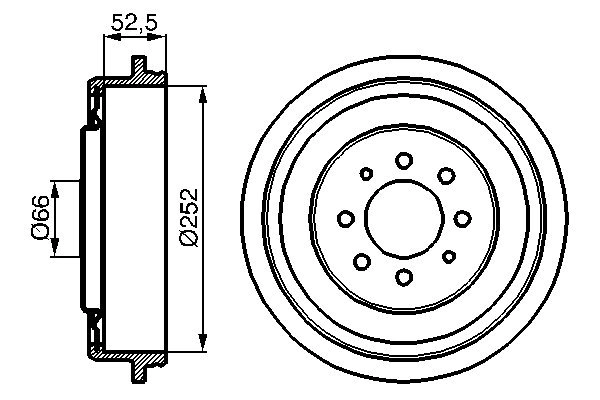 Тормозной барабан BOSCH 0 986 477 067