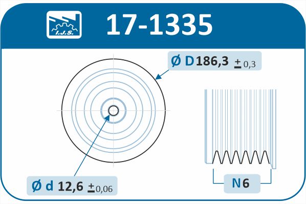 Ременный шкив коленчатый вал IJS GROUP 17-1335