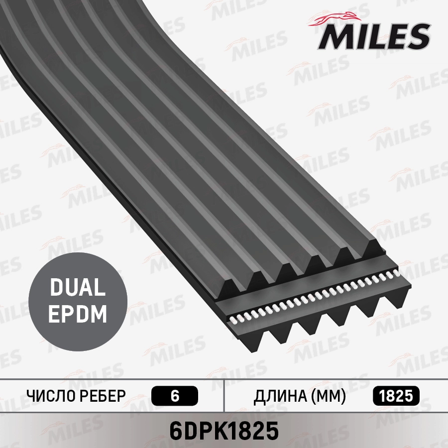 Поликлиновой ремень MILES 6DPK1825