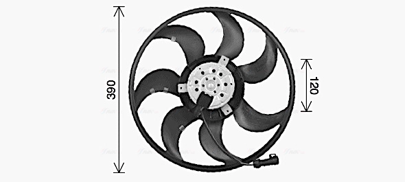 Вентилятор охлаждение двигателя AVA QUALITY COOLING OL7737